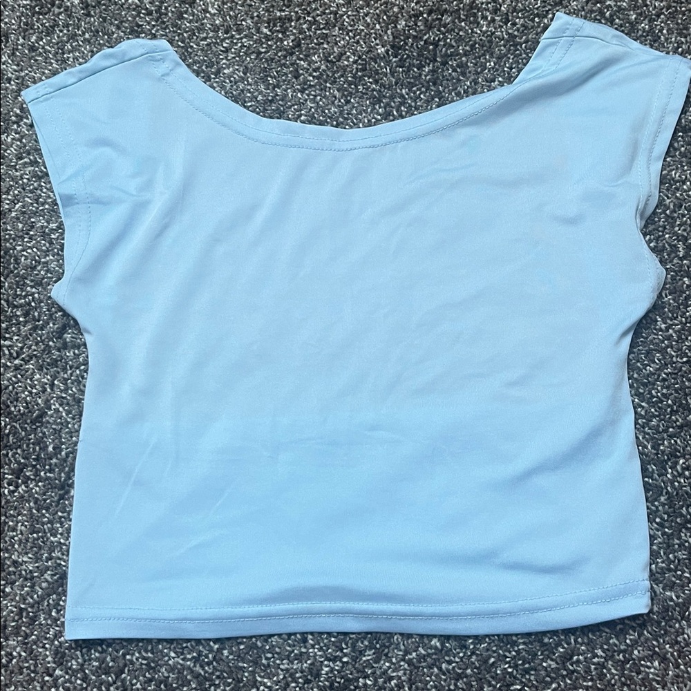 Light Blue Cropped Top